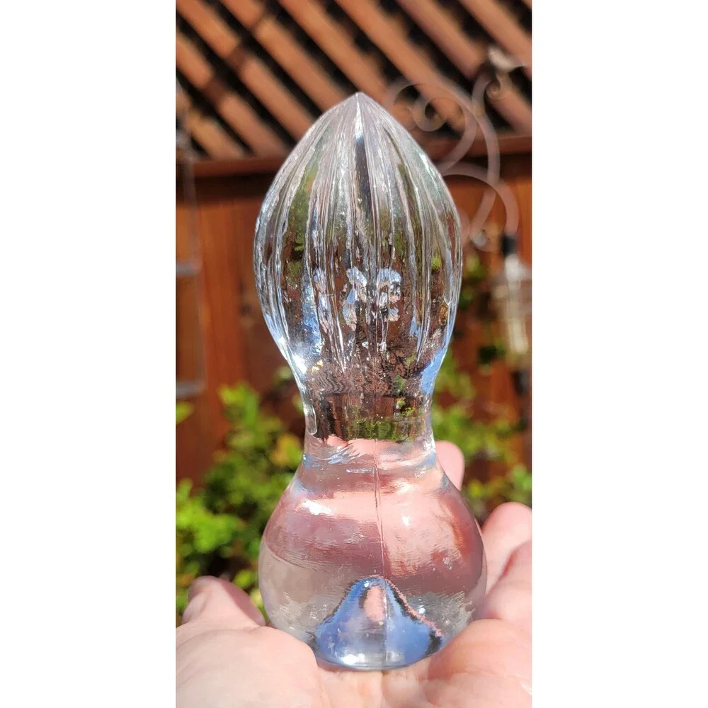 Hand Blown Glass Citron Press Juicer by Pukeberg  - 1980s